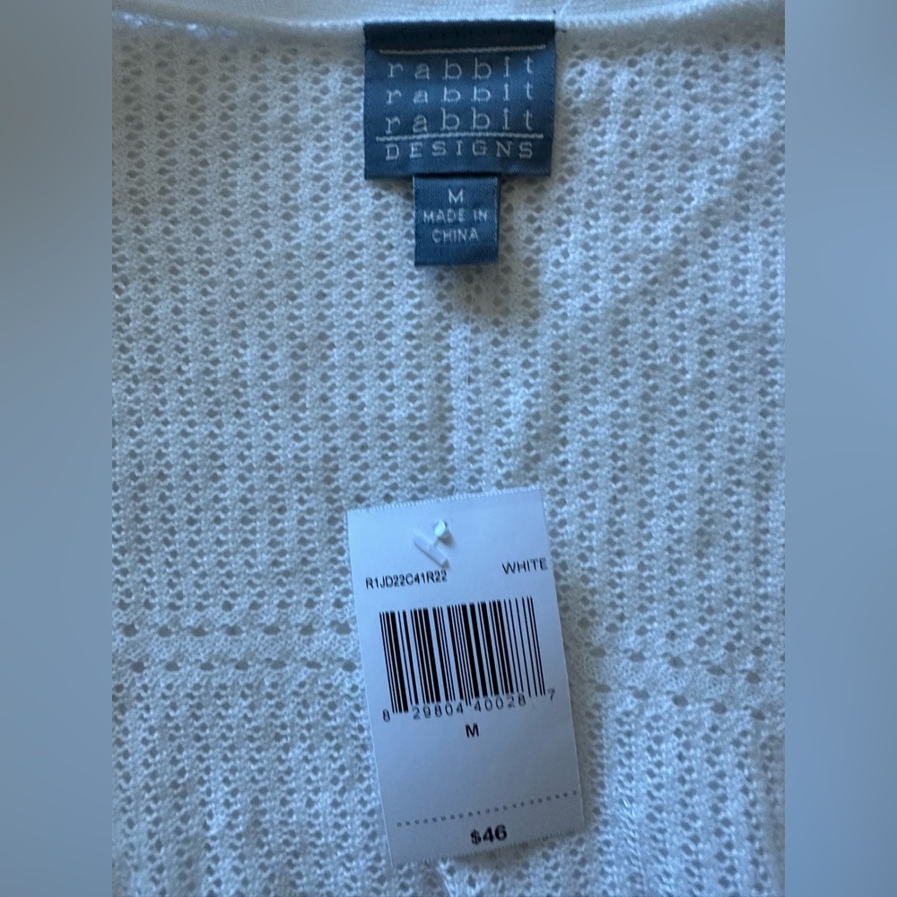 NWT Rabbit Rabbit Rabbit Short Sleeve Cardigan Bolero Lightweight Size M - Picture 5 of 16